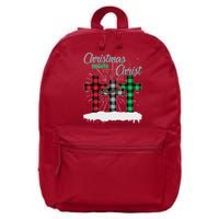 Christmas Begins With Christ Jesus Birthday 16 in Basic Backpack