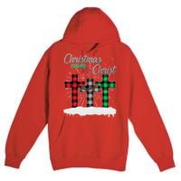 Christmas Begins With Christ Jesus Birthday Premium Pullover Hoodie