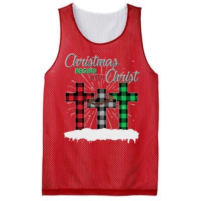 Christmas Begins With Christ Jesus Birthday Mesh Reversible Basketball Jersey Tank