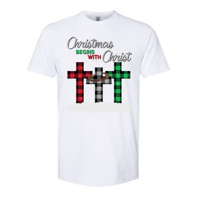 Christmas Begins With Christ Jesus Birthday Softstyle CVC T-Shirt