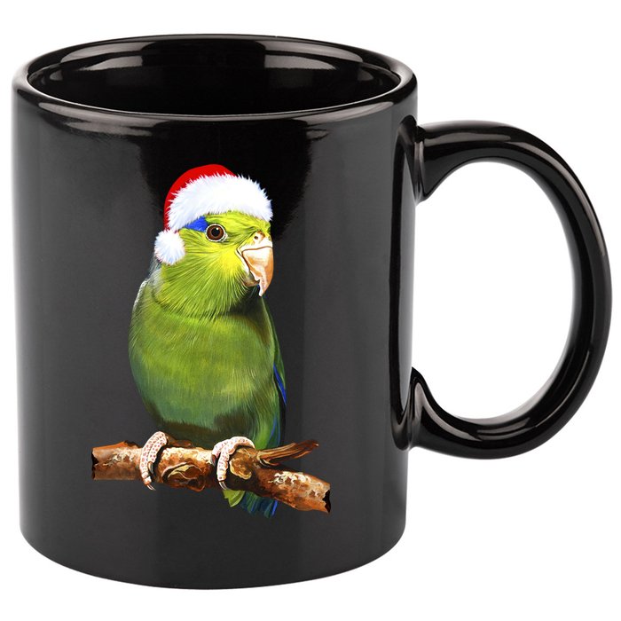 Christmas Bird Parrot 11oz C Handle Ceramic Mug