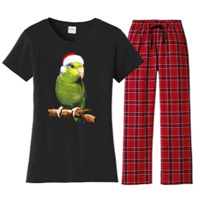 Christmas Bird Parrot Women's Flannel Pajama Set