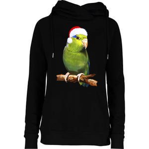 Christmas Bird Parrot Womens Funnel Neck Pullover Hood