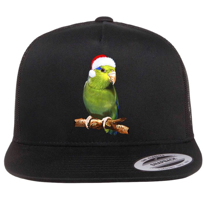 Christmas Bird Parrot Flat Bill Trucker Hat