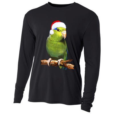 Christmas Bird Parrot Cooling Performance Long Sleeve Crew