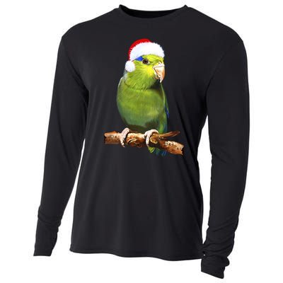 Christmas Bird Parrot Cooling Performance Long Sleeve Crew