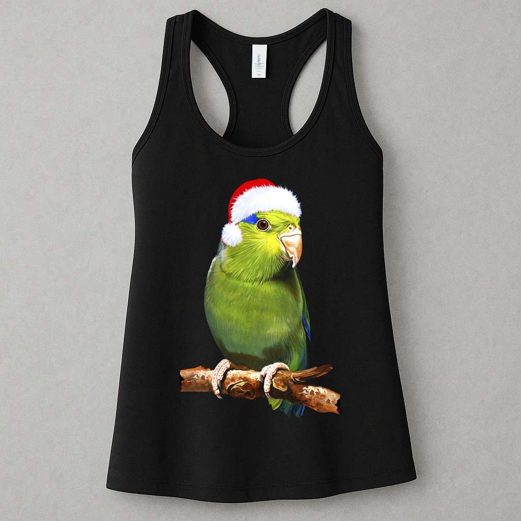 Christmas Bird Parrot Womens Tank Top