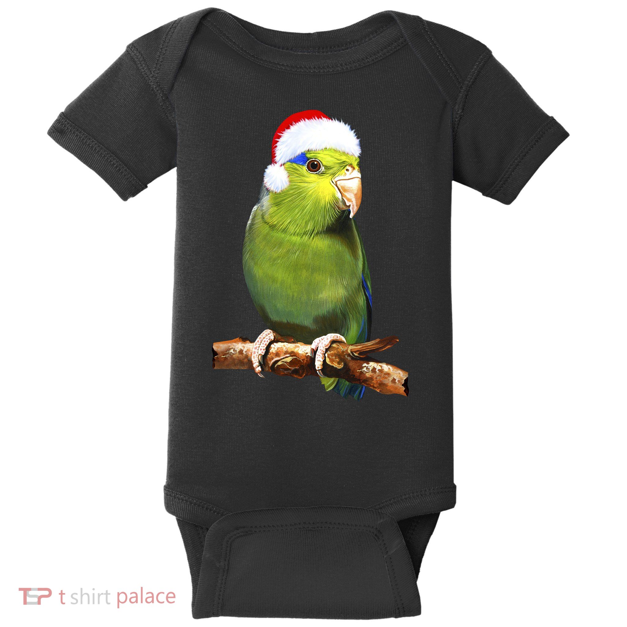 Christmas Bird Parrot Baby Bodysuit