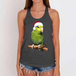 Christmas Bird Parrot Women's Knotted Racerback Tank