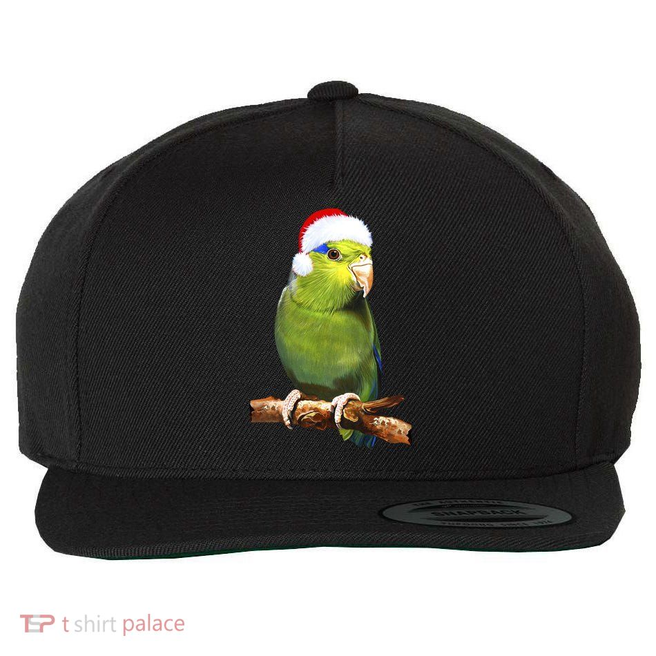 Christmas Bird Parrot Wool Snapback Cap