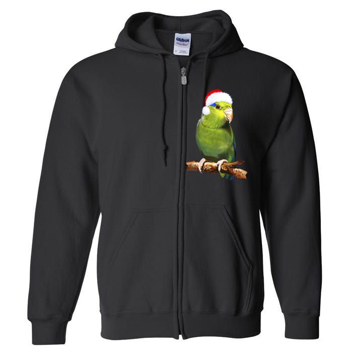 Christmas Bird Parrot Full Zip Hoodie