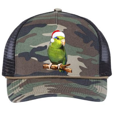 Christmas Bird Parrot Retro Rope Trucker Hat Cap