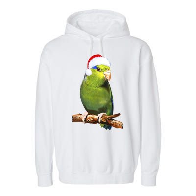 Christmas Bird Parrot Garment-Dyed Fleece Hoodie