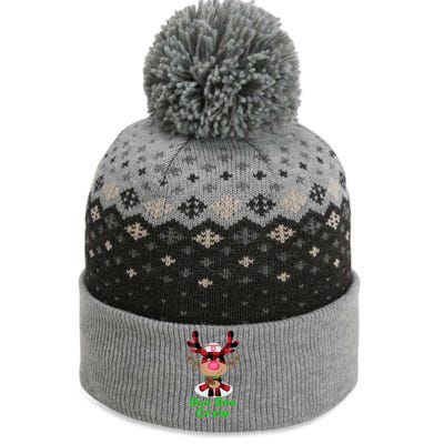 Christmas Boo Boo Crew Reindeer Nurse  The Baniff Cuffed Pom Beanie