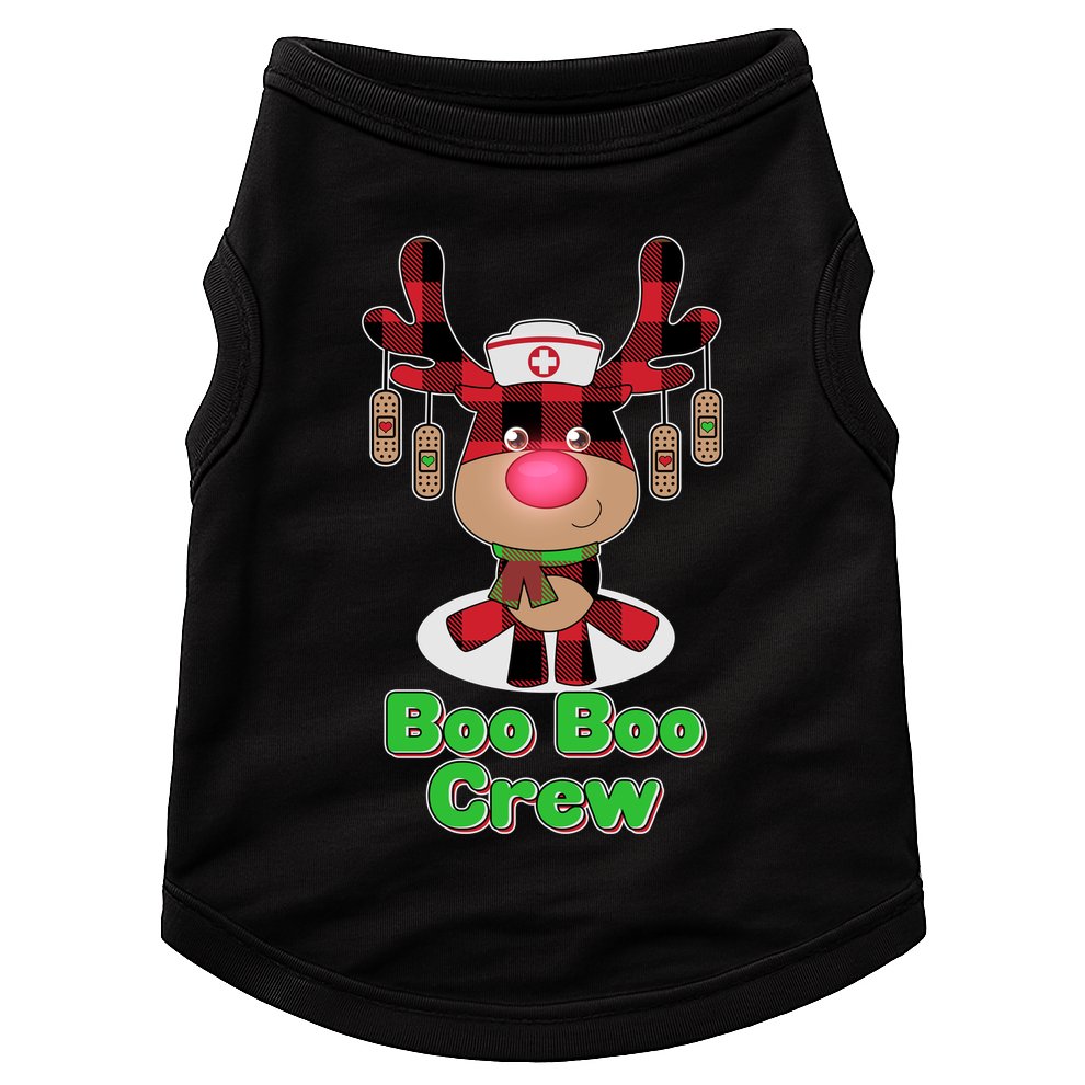 Christmas Boo Boo Crew Reindeer Nurse  Doggie Tank