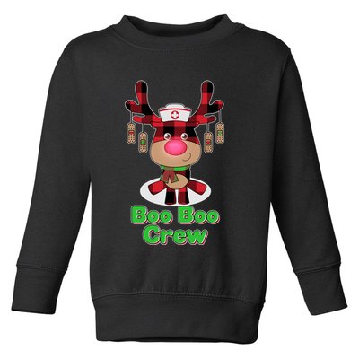 Christmas Boo Boo Crew Reindeer Nurse  Toddler Sweatshirt
