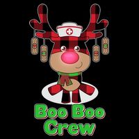 Christmas Boo Boo Crew Reindeer Nurse  Toddler Long Sleeve Shirt