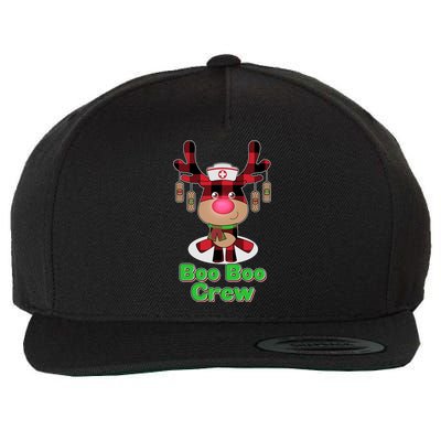 Christmas Boo Boo Crew Reindeer Nurse  Wool Snapback Cap