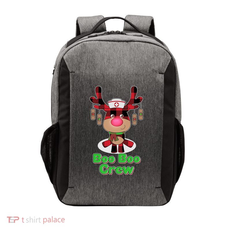 Christmas Boo Boo Crew Reindeer Nurse  Vector Backpack