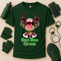 Christmas Boo Boo Crew Reindeer Nurse  Cooling Performance Crew T-Shirt