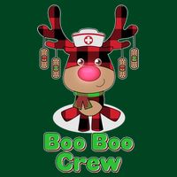 Christmas Boo Boo Crew Reindeer Nurse  Cooling Performance Crew T-Shirt