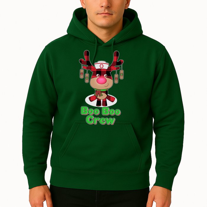 Christmas Boo Boo Crew Reindeer Nurse  Hoodie
