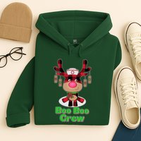 Christmas Boo Boo Crew Reindeer Nurse  Hoodie