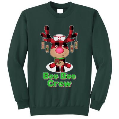 Christmas Boo Boo Crew Reindeer Nurse  Sweatshirt