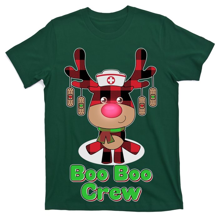 Christmas Boo Boo Crew Reindeer Nurse  T-Shirt