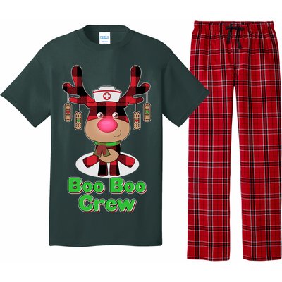 Christmas Boo Boo Crew Reindeer Nurse  Pajama Set