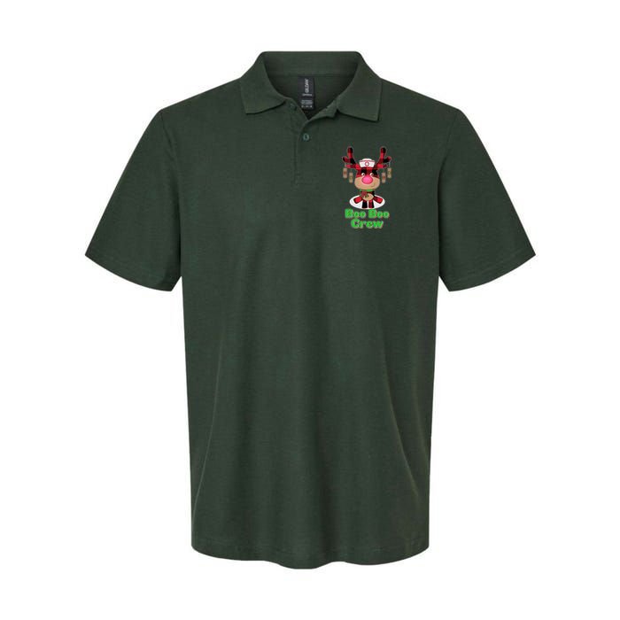 Christmas Boo Boo Crew Reindeer Nurse  Softstyle Adult Sport Polo