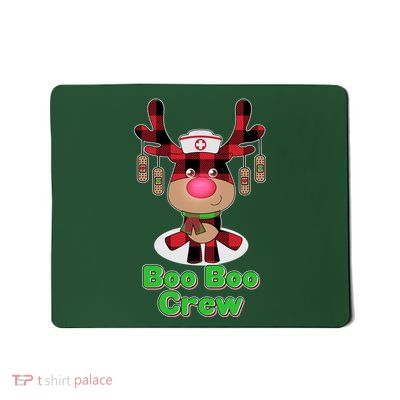 Christmas Boo Boo Crew Reindeer Nurse  Mousepad