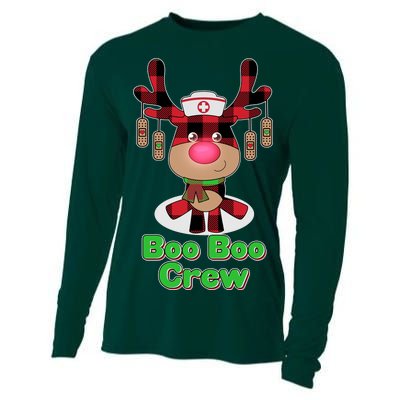 Christmas Boo Boo Crew Reindeer Nurse  Cooling Performance Long Sleeve Crew