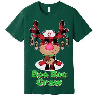 Christmas Boo Boo Crew Reindeer Nurse  Premium T-Shirt