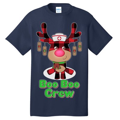 Christmas Boo Boo Crew Reindeer Nurse  Tall T-Shirt