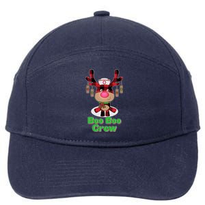 Christmas Boo Boo Crew Reindeer Nurse  7-Panel Snapback Hat