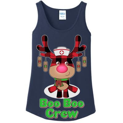 Christmas Boo Boo Crew Reindeer Nurse  Ladies Essential Tank