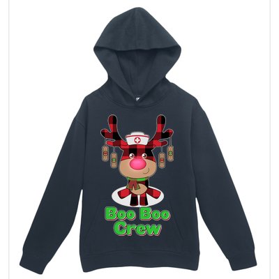 Christmas Boo Boo Crew Reindeer Nurse  Urban Pullover Hoodie