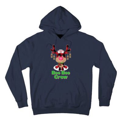 Christmas Boo Boo Crew Reindeer Nurse  Tall Hoodie