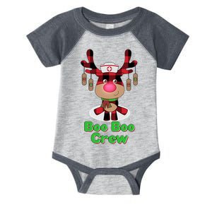 Christmas Boo Boo Crew Reindeer Nurse  Infant Baby Jersey Bodysuit