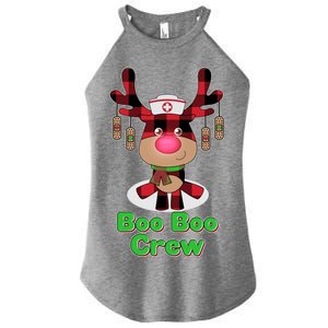 Christmas Boo Boo Crew Reindeer Nurse  Women’s Perfect Tri Rocker Tank