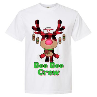 Christmas Boo Boo Crew Reindeer Nurse  Garment-Dyed Heavyweight T-Shirt