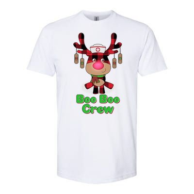 Christmas Boo Boo Crew Reindeer Nurse  Softstyle® CVC T-Shirt