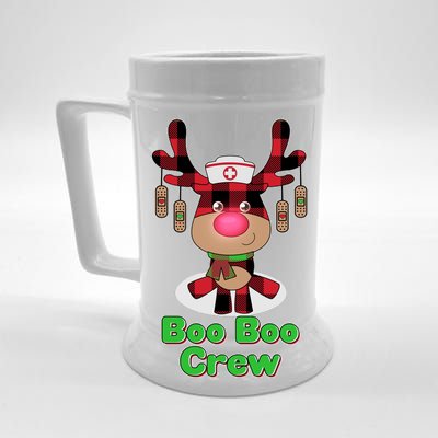 Christmas Boo Boo Crew Reindeer Nurse  Beer Stein