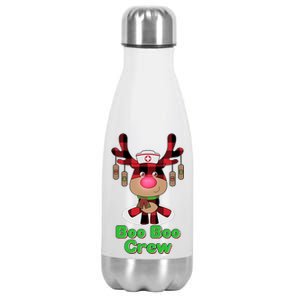 Christmas Boo Boo Crew Reindeer Nurse  Stainless Steel Insulated Water Bottle