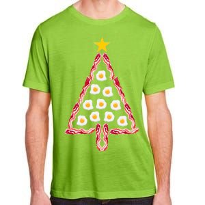 Christmas Breakfast Tree Bacon And Eggs Adult ChromaSoft Performance T-Shirt