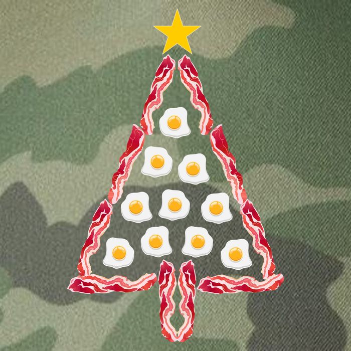 Christmas Breakfast Tree Bacon And Eggs Legacy Tie Dye Trucker Hat