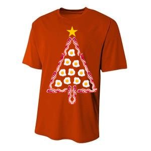 Christmas Breakfast Tree Bacon And Eggs Performance Sprint T-Shirt