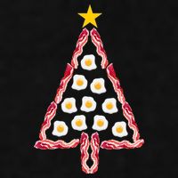 Christmas Breakfast Tree Bacon And Eggs Ladies PosiCharge Tri-Blend Wicking Tank