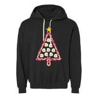 Christmas Breakfast Tree Bacon And Eggs Garment-Dyed Fleece Hoodie